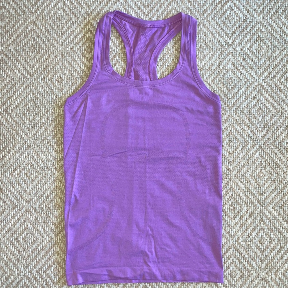 Purple lululemon swiftly tech tank top
